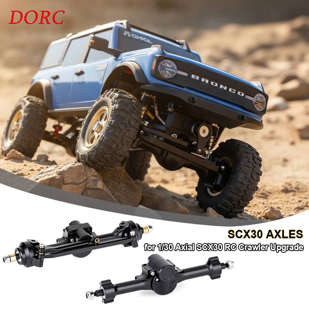 Rc Crawler Axle Parts - Zestaw aluminiowych osi przedniej i tylnej