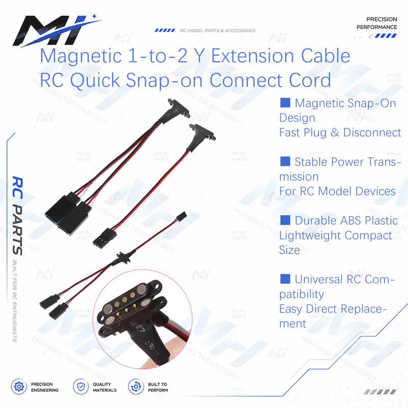 Drone Rc Remote - Magnetyczny przedłużacz 1-do-2 Y z wtykiem