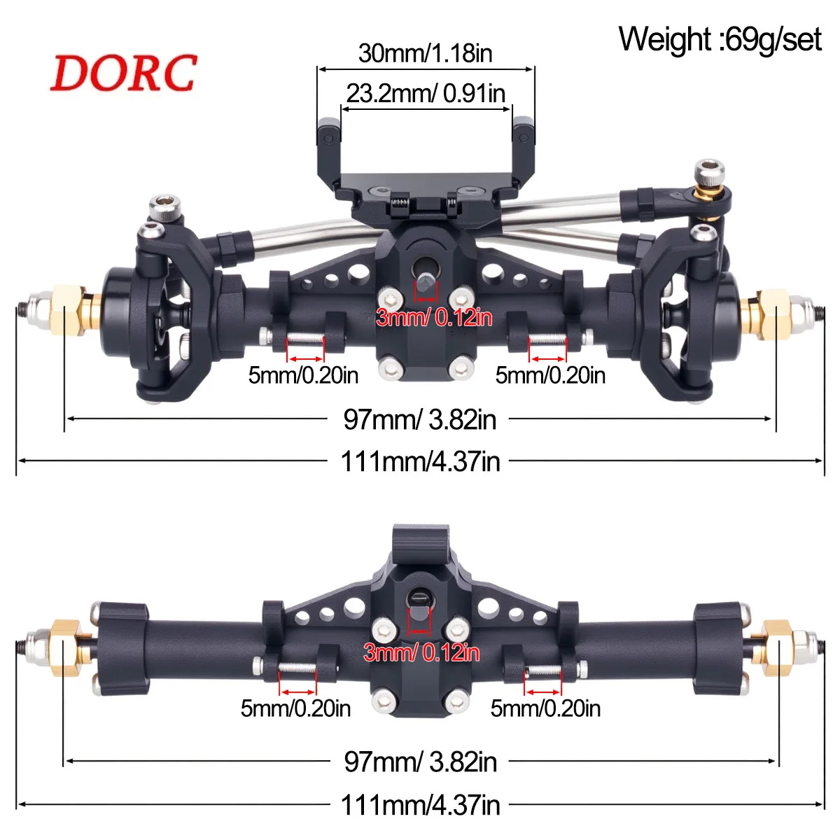 1 zestaw plastikowych osi z mo – Rc Crawler Axle Parts recenzja i cena
