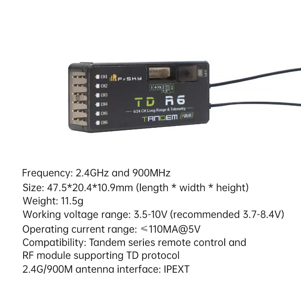 Odbiornik FrSky TD R6 2.4G 900 – Frsky Receiver Module recenzja i cena