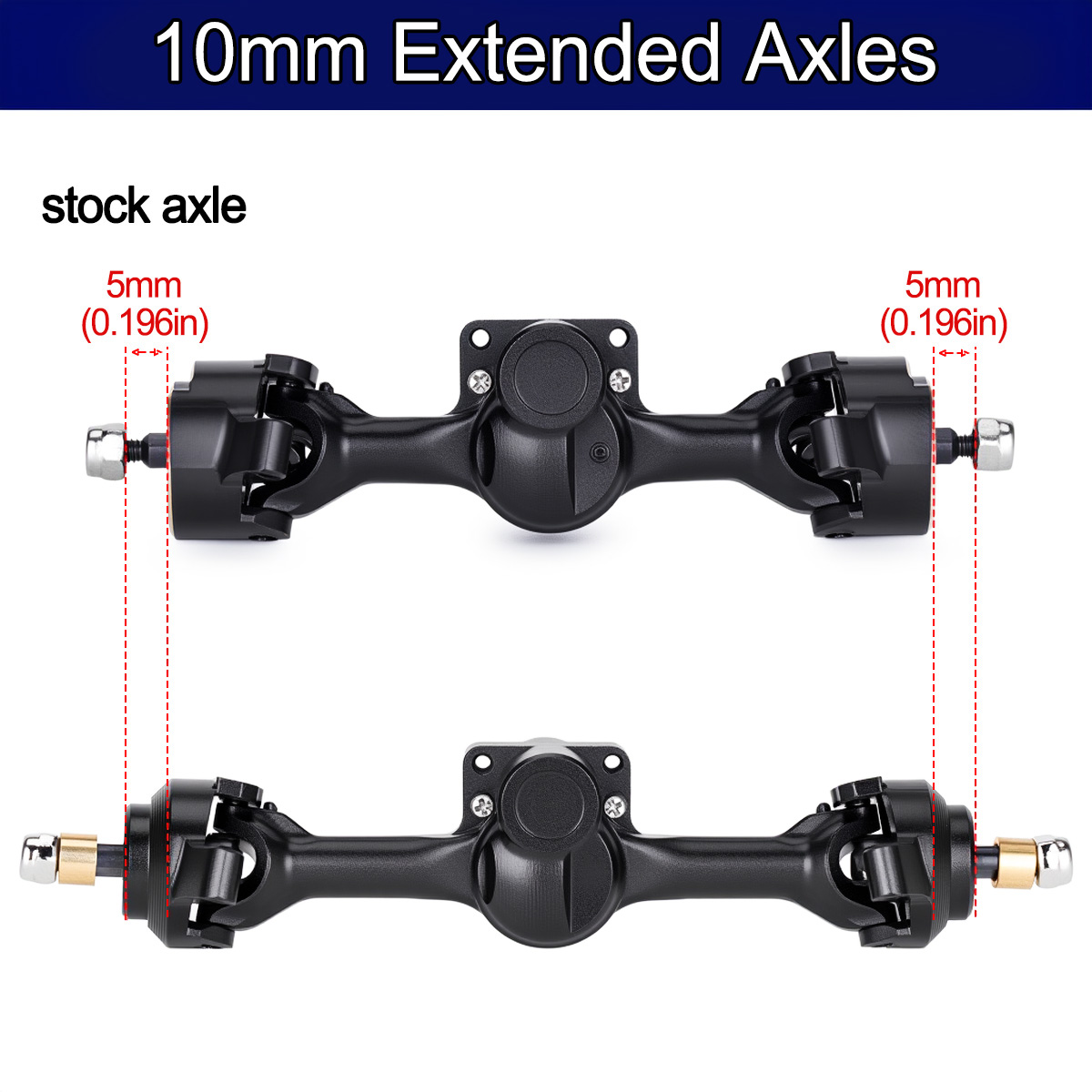 Kompletna przednia i tylna oś  – Rc Crawler Axle Parts recenzja i cena